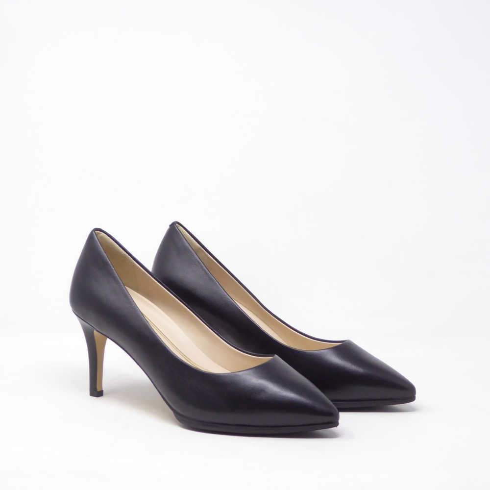 Cole Haan Womens Grand Ambition Pumps Black Leather Pointed Stiletto 7.5B W15828